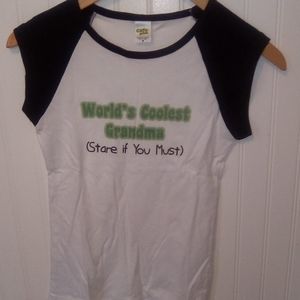 "World's Coolest Grandma Stare if you must" baseball T-shirt